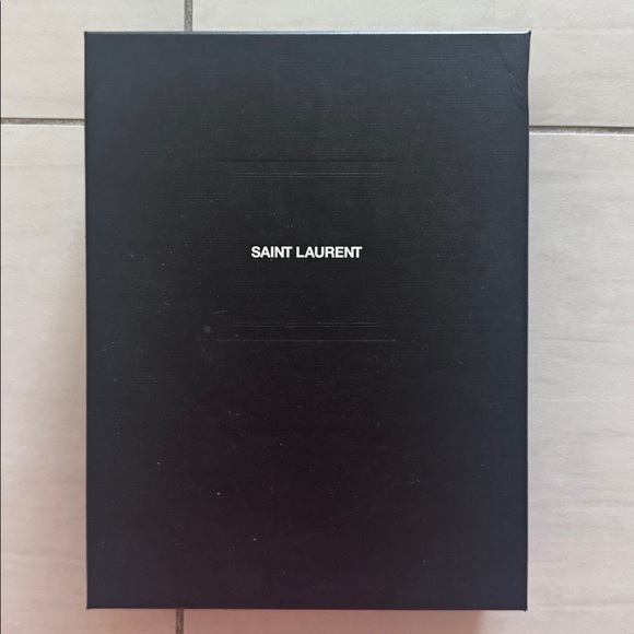 Yves Saint Laurent Black Clutch with Gold Chain - Picture 7 of 11